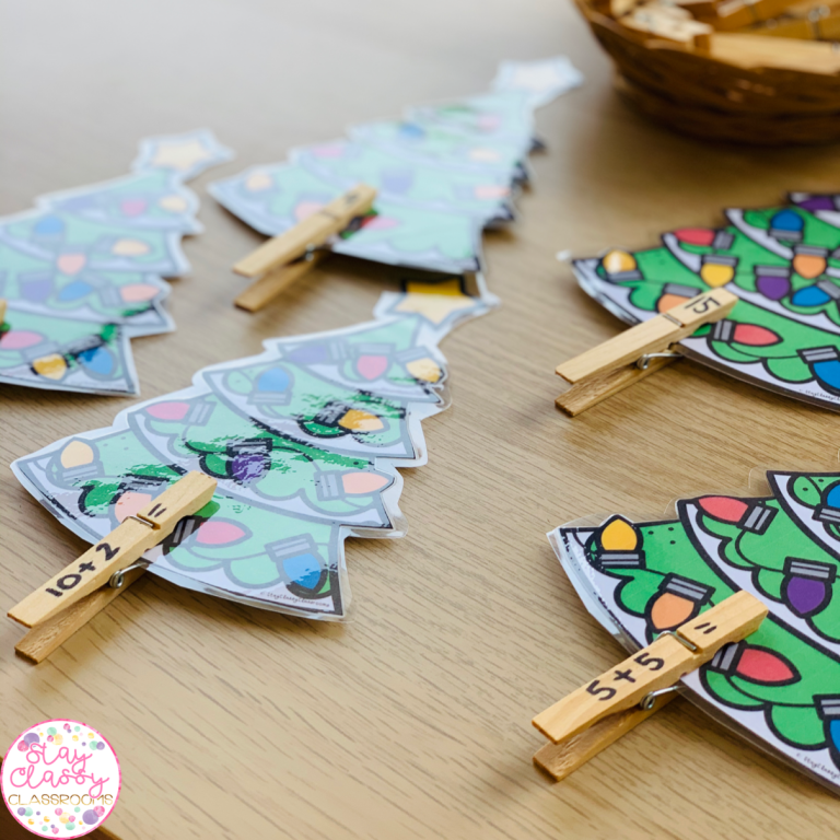 Christmas Clip It Counting Cards - Stay Classy Classrooms