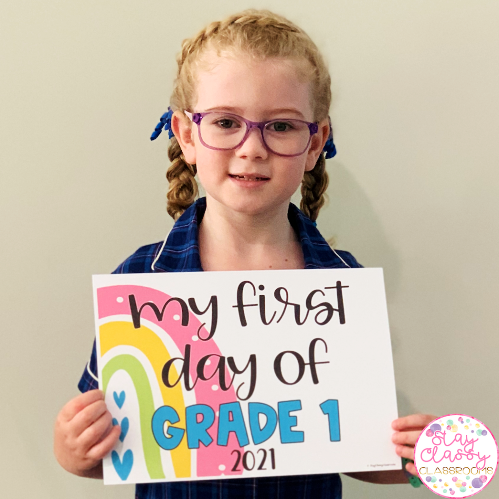 First Day of School Signs Editable Stay Classy Classrooms