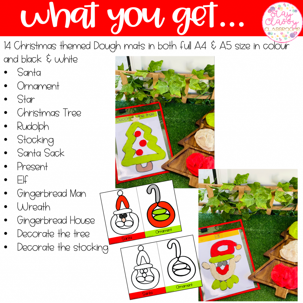 Christmas Dough Mats - Stay Classy Classrooms