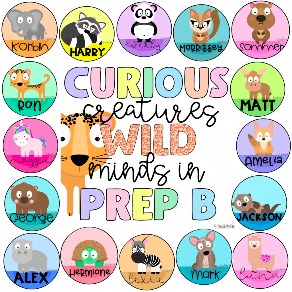 CURIOUS CREATURES Classroom Labels | Editable Name Tags, Labels ...