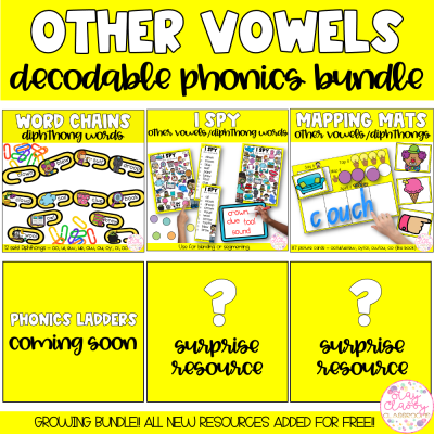 I Spy Other Vowel/Diphthong Words - Phonics Activity - Stay Classy ...