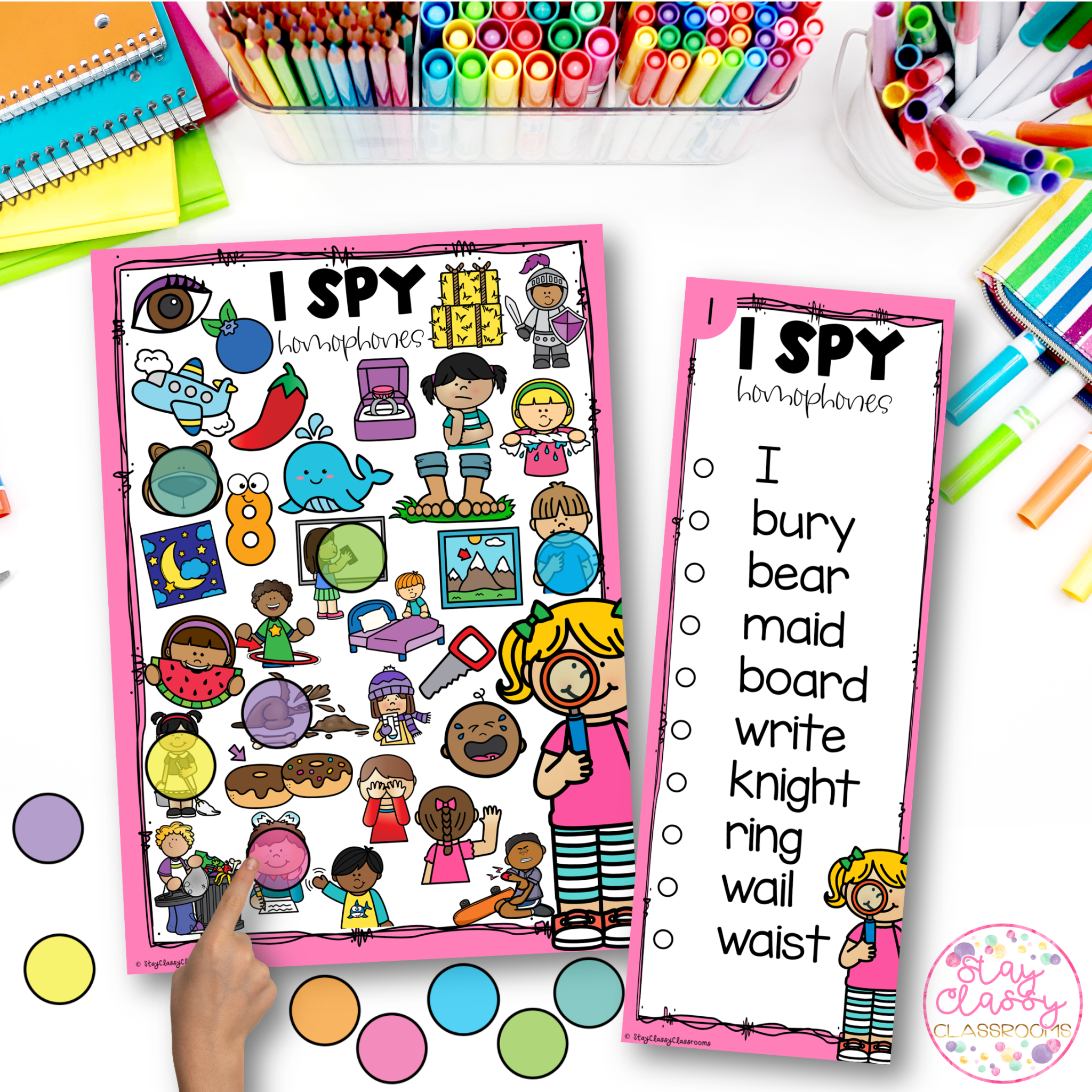 I Spy Homophones - Phonics Activity - Stay Classy Classrooms