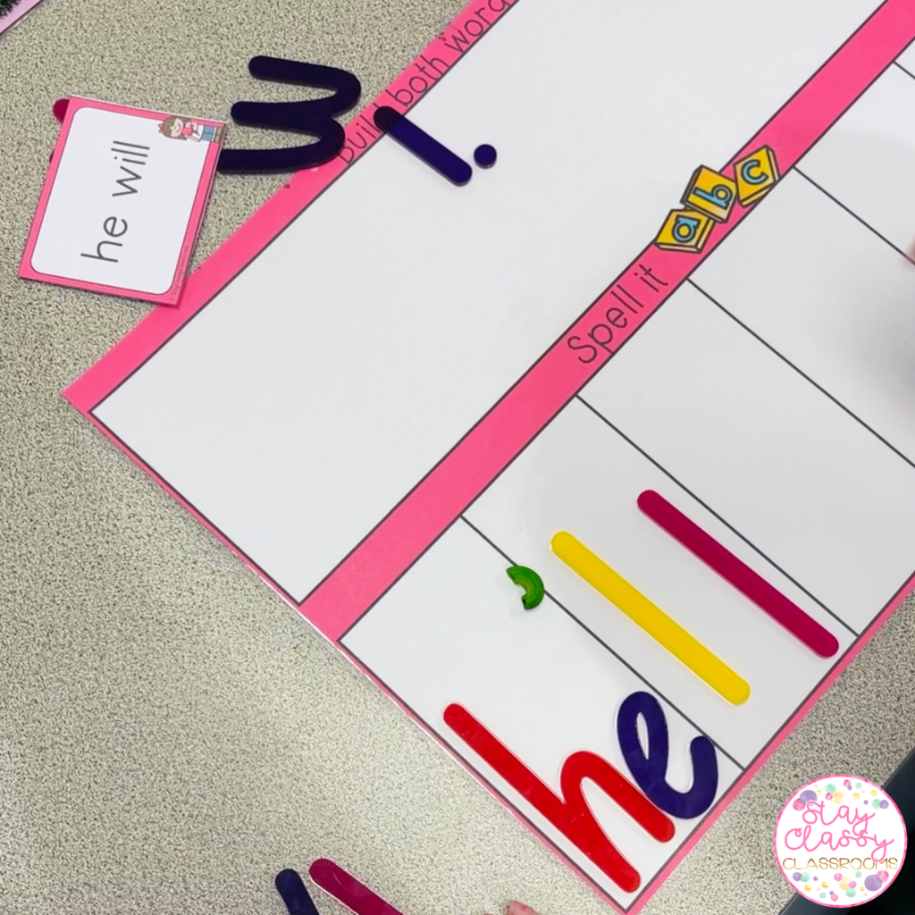 Contractions Build a Word Pack - Stay Classy Classrooms