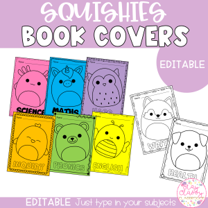 Book Covers | SQUISHIES | Editable