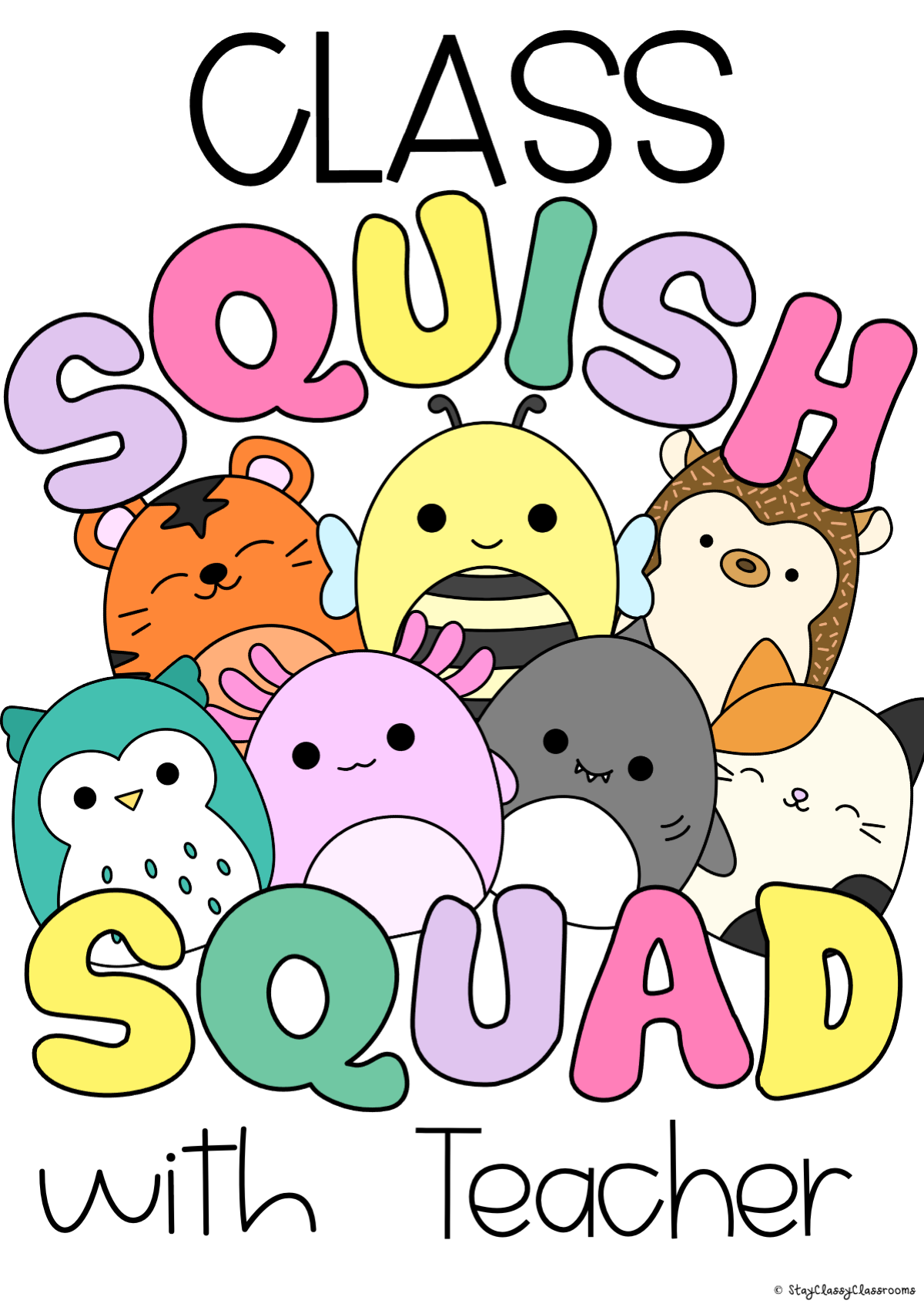 SQUISHIES Classroom Labels | Editable Name Tags, Labels, Posters & Door Display - Image 3