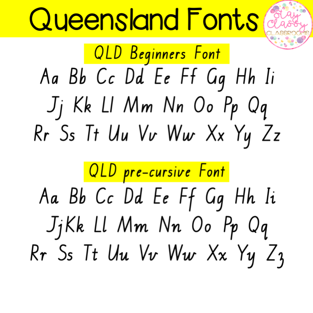 Tracing Letters CLIPART - QUEENSLAND Fonts - Stay Classy Classrooms