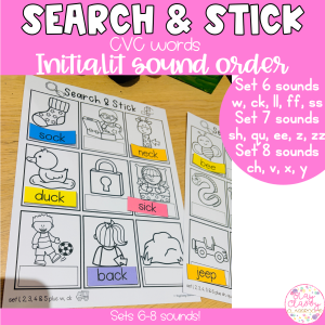 Search and Stick - CVC Words | InitiaLit Set 6, 7, and 8 aligned