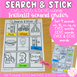 Search and Stick - CVC, CVCC & CCVC Words | InitiaLit Sets 9-12 aligned
