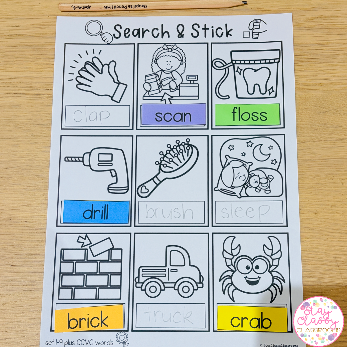 Search and Stick - CVC, CVCC & CCVC Words | InitiaLit Sets 9-12 aligned - Image 4